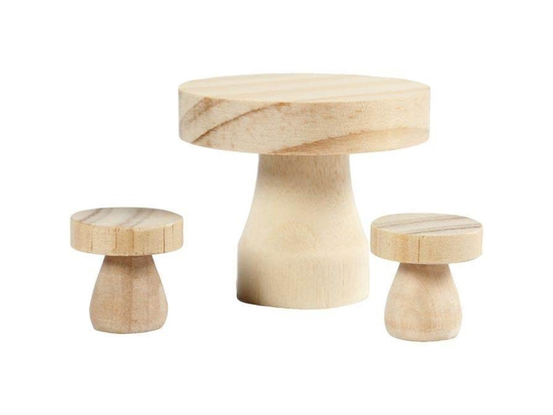 Creativ Company Wooden Mini Furniture Set 3 pieces.