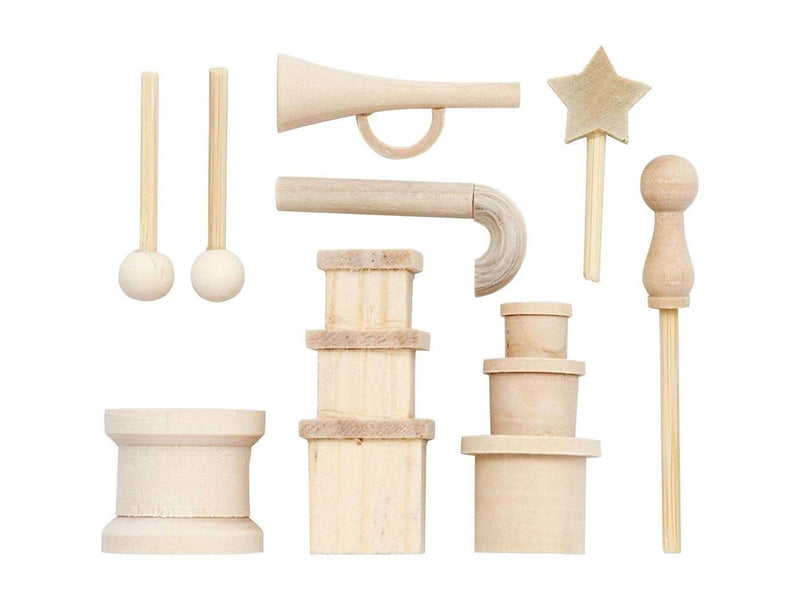 Creativ Company Small Wooden Accessories for Decoration Set 13 pcs.