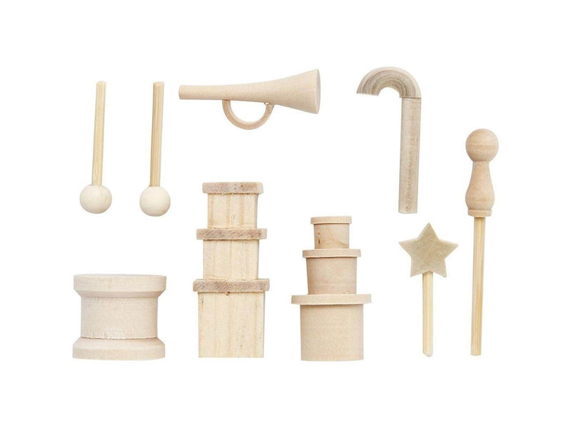 Creativ Company Small Wooden Accessories for Decoration Set 13 pcs.