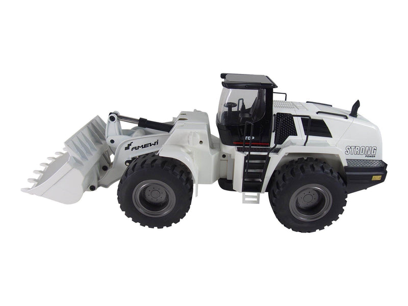 Amewi Wheel Loader G484E AE 1:14 RTR 10-Channel Sound Light Partial Metal White