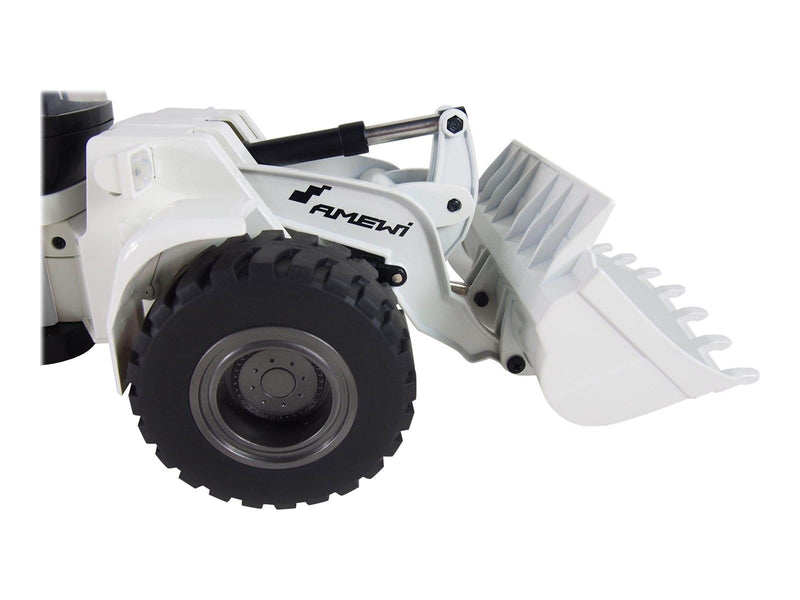 Amewi Wheel Loader G484E AE 1:14 RTR 10-Channel Sound Light Partial Metal White