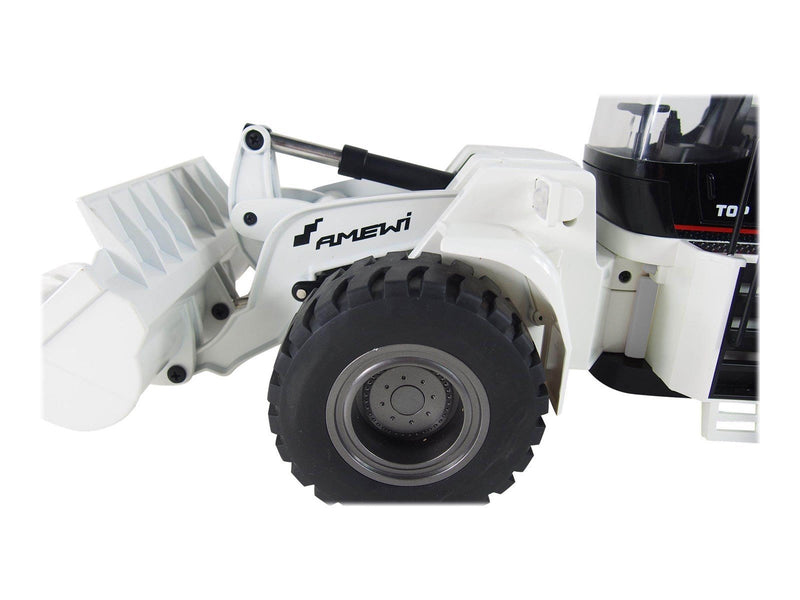Amewi Wheel Loader G484E AE 1:14 RTR 10-Channel Sound Light Partial Metal White