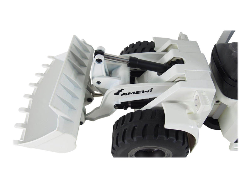 Amewi Wheel Loader G484E AE 1:14 RTR 10-Channel Sound Light Partial Metal White
