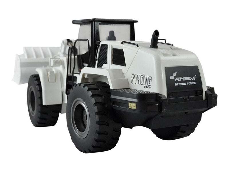 Amewi Wheel Loader G484E AE 1:14 RTR 10-Channel Sound Light Partial Metal White