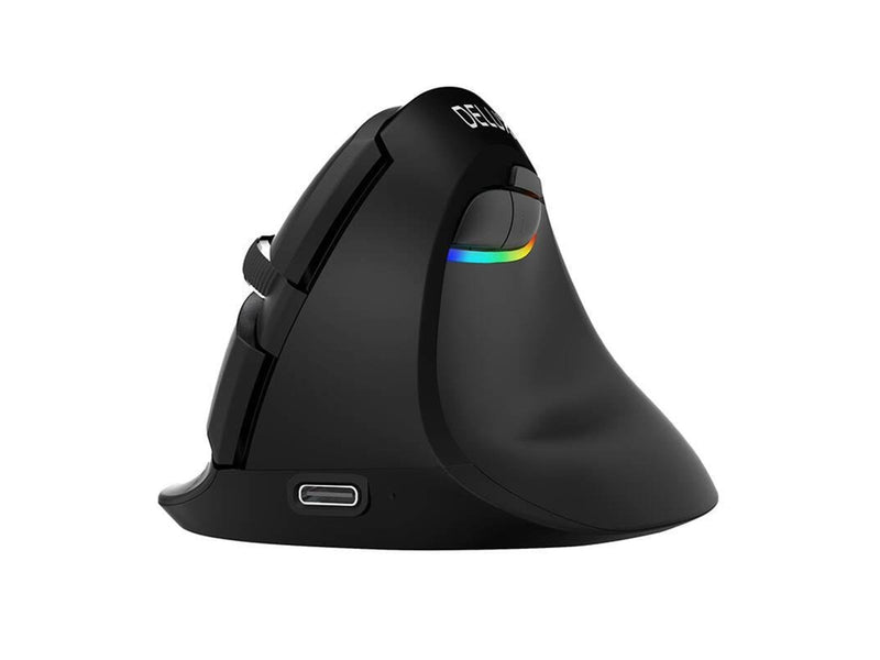 DeLUX M618Mini Black - Ergonomische Maus (Schwarz)