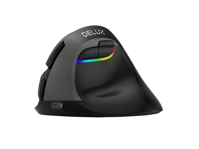 DeLUX M618Mini Black - Ergonomische Maus (Schwarz)