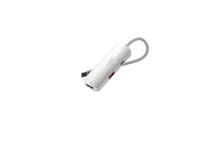 LINQ 3in1 140W USB-C Multiport Hub | Space Grey-White