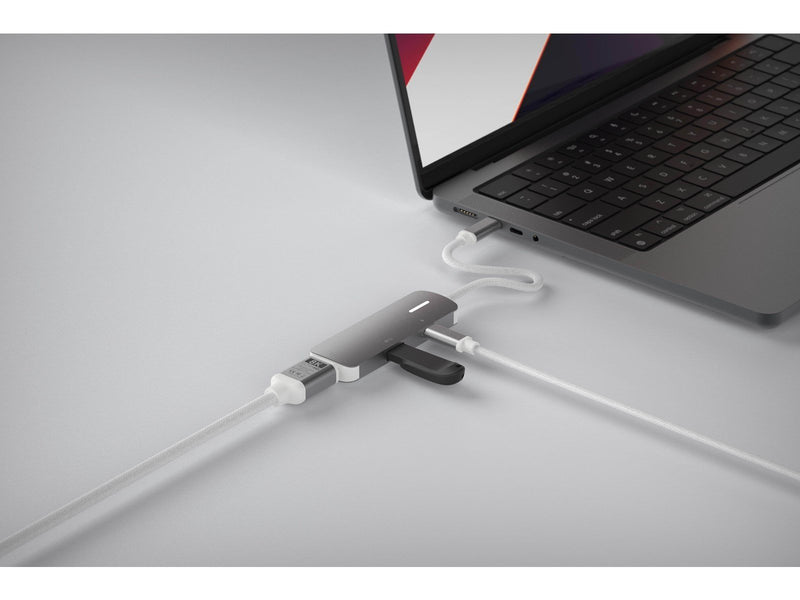 LINQ 3in1 140W USB-C Multiport Hub | Space Grey-White