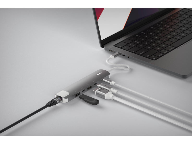 LINQ 6in1 PRO 140W USB-C Multiport Hub | Space Grey-White