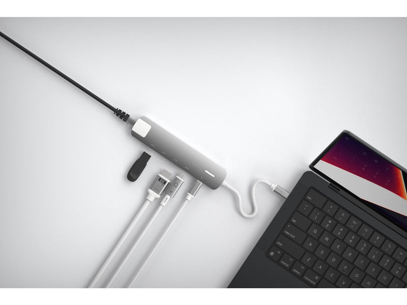 LINQ 6in1 PRO 140W USB-C Multiport Hub | Space Grey-White