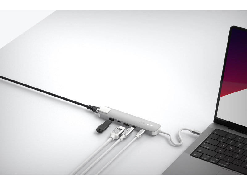 LINQ 6in1 PRO 140W USB-C Multiport Hub | Space Grey-White