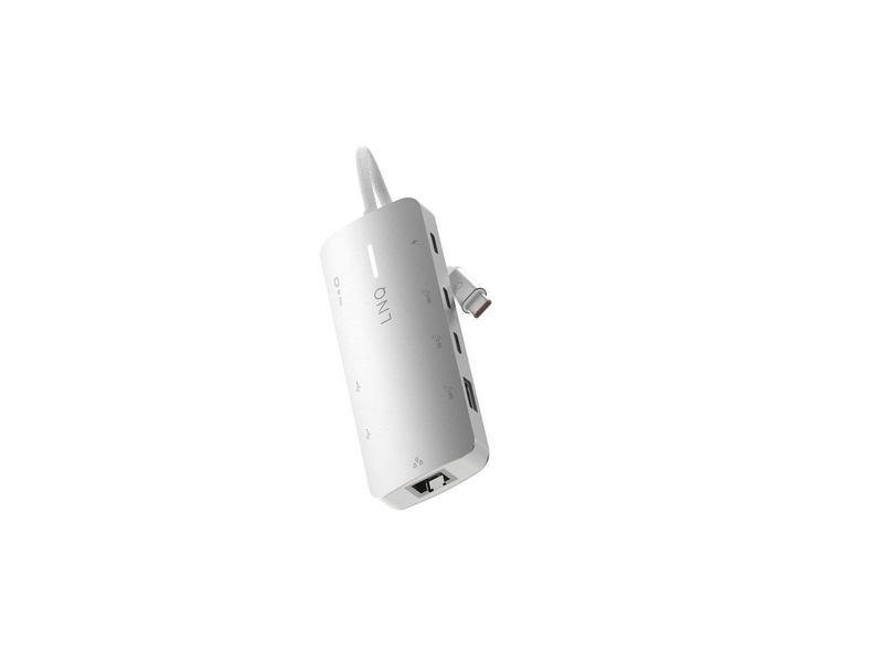 LINQ 8in1 8K PRO 140W USB-C Multiport Hub | Space Grey-White