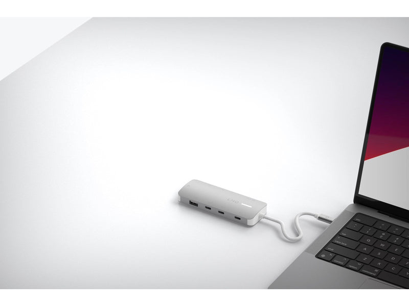 LINQ 8in1 8K PRO 140W USB-C Multiport Hub | Space Grey-White