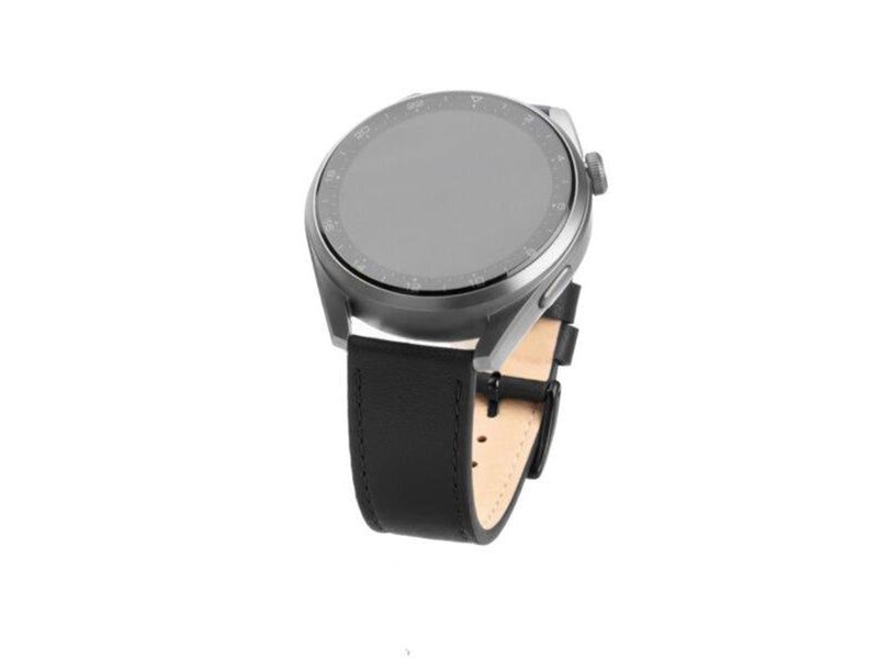 FIXED Leather Strap for Smartwatch Universal 20 mm - Black