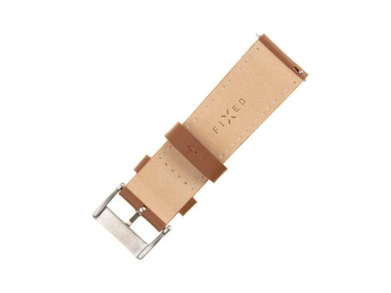 FIXED Leather Strap for Smartwatch Universal 20 mm - Brown