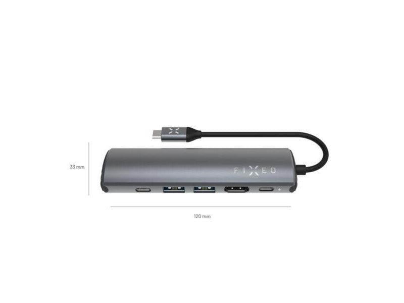 FIXED HubPro 6in1 Multiport USB-C Hub 4K/6OHz - Space Grey