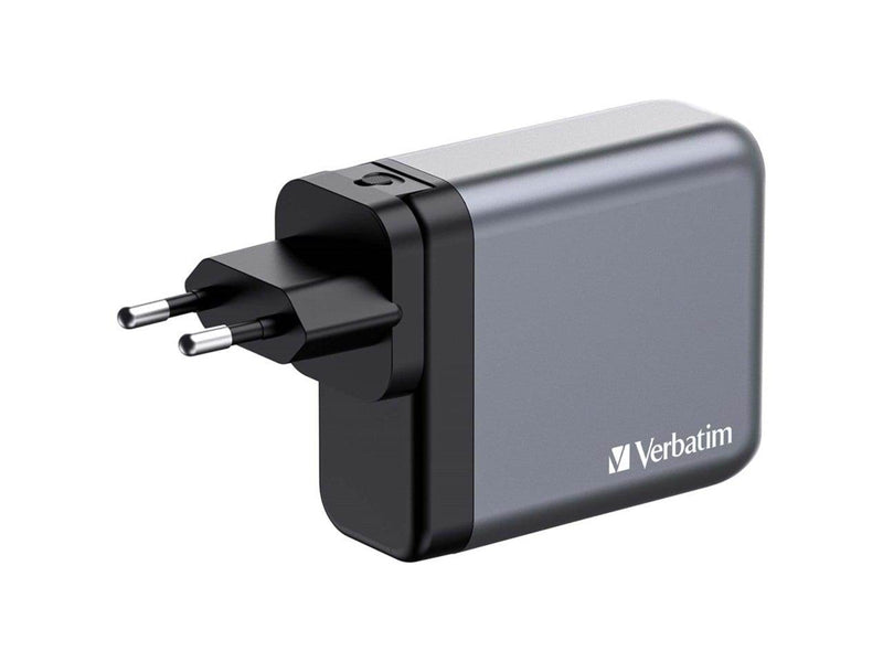 Verbatim power adapter - GaN - 3 x USB-C USB - 140 Watt