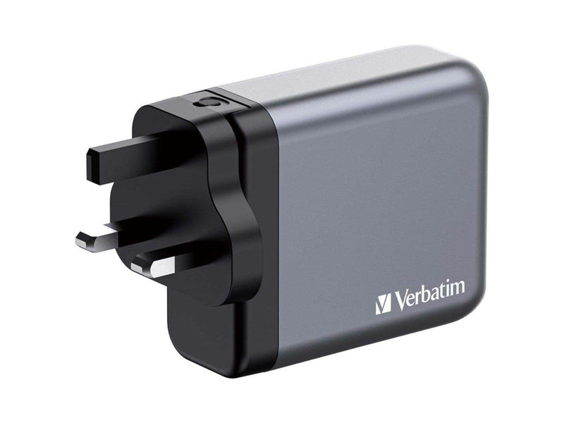Verbatim power adapter - GaN - 3 x USB-C USB - 140 Watt