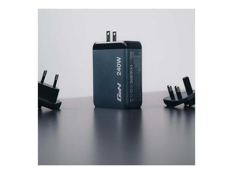 Verbatim power adapter - GaN - 3 x USB-C USB Type A - 240 Watt
