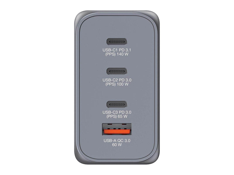 Verbatim power adapter - GaN - 3 x USB-C USB Type A - 240 Watt