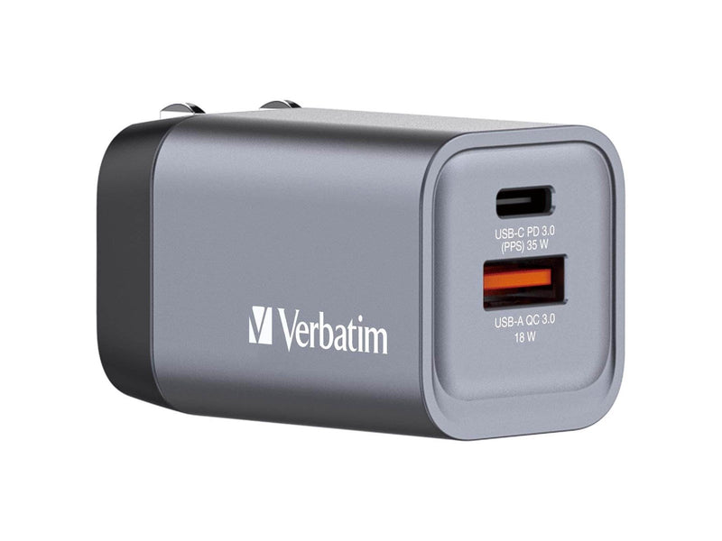Verbatim power adapter - GaN - 24 pin USB-C USB - 35 Watt