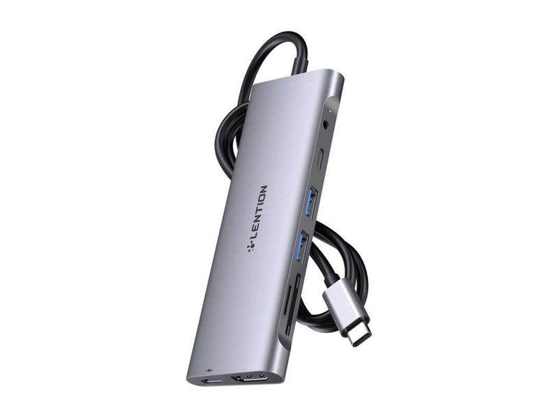 Lention Adapter/HUB 1m gray USB-Hubs - 8 Anschlüsse - Grau