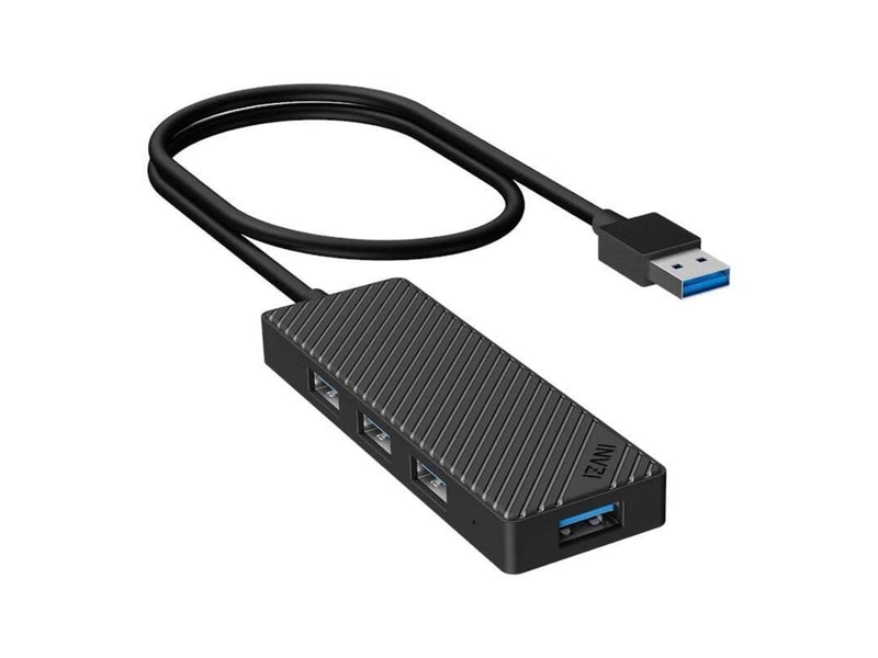 INVZI Adapter Hub 4 in 1 MH04 4x USB 3.0 (black) USB-Hubs - USB 3.0 - 4 - Schwarz