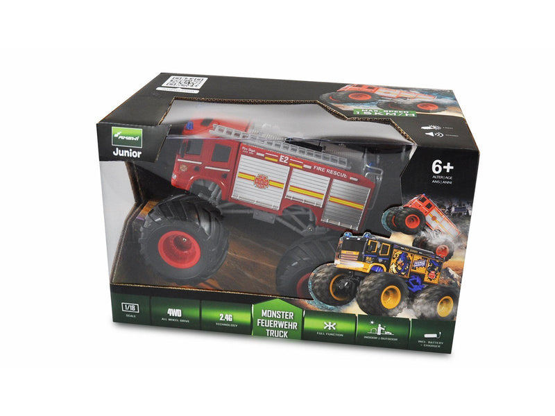 Amewi Monster Truck Fire Engine 1:18 RTR Red