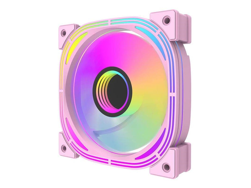Darkflash INF24 5in1 ARGB Computer fan set (pink) - Gehäuselüfter - 120mm - Pink - 30 dBA