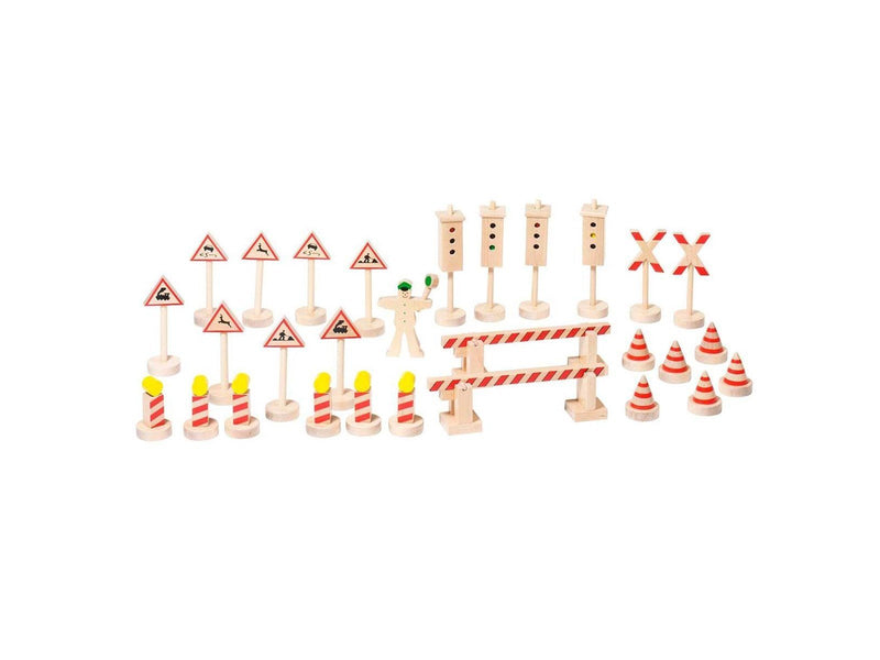 Goki Wooden Traffic Sign Set 29 pcs.