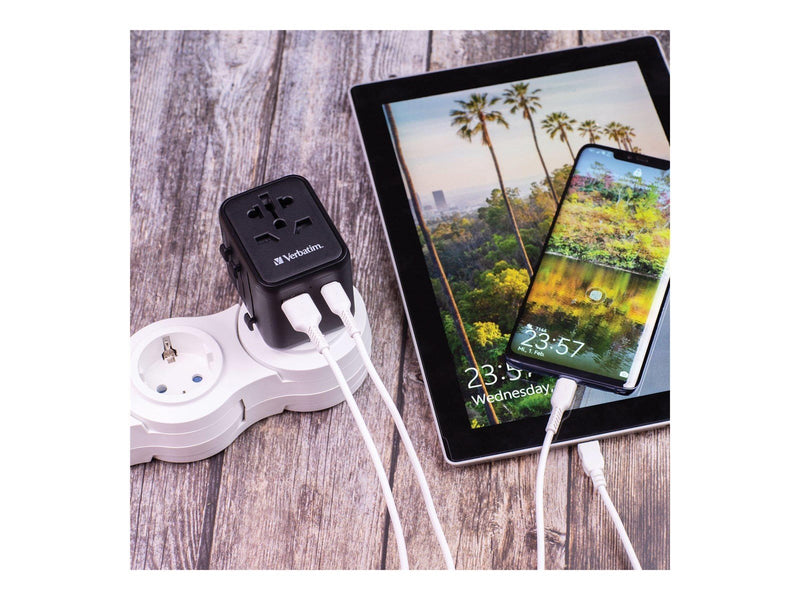 Verbatim UTA-02 power adapter - 24 pin USB-C USB BS 1362 - 20 Watt