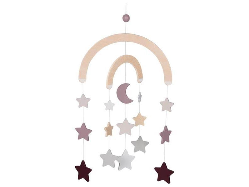 Goki Wooden Baby Mobile Starry Sky Pink