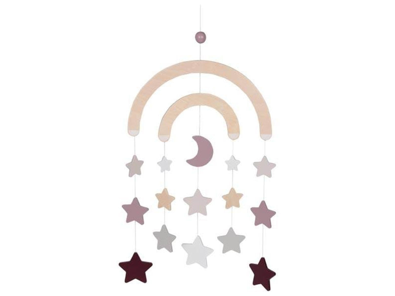 Goki Wooden Baby Mobile Starry Sky Pink