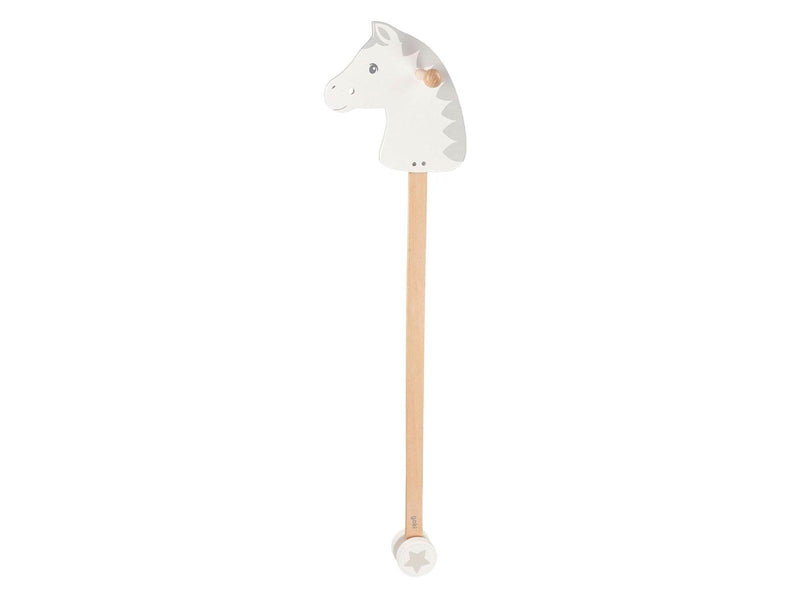 Goki Wooden Hobby Horse White with Star