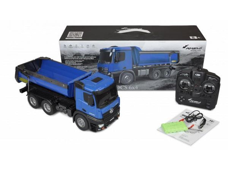 Amewi Mercedes-Benz Arocs Licensed Tipper Lorry 2.4GHz RTR Blue