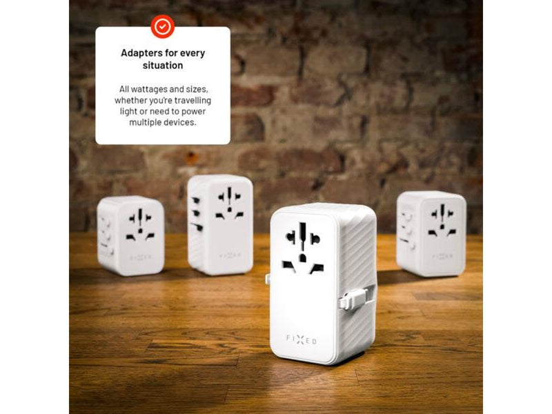 FIXED Travel Charger USB-C/USB-A 120W EU/UK/USA/AUS White