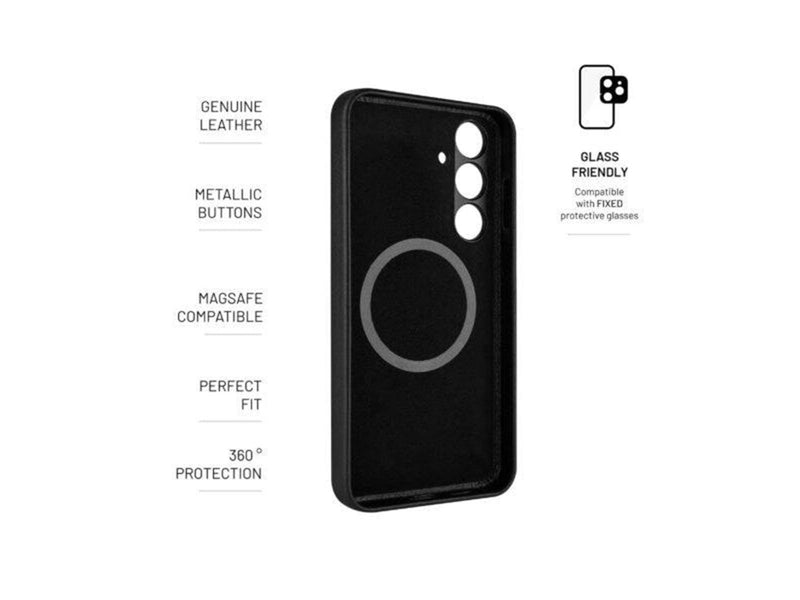 FIXED MagLeather case for Samsung Galaxy S24 5G - Black