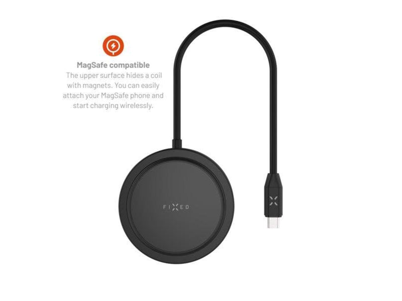 FIXED MagHub 7in1 USB-C HUB 4K & wireless charging - Black