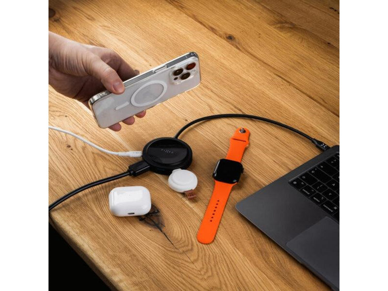 FIXED MagHub 7in1 USB-C HUB 4K & wireless charging - Black