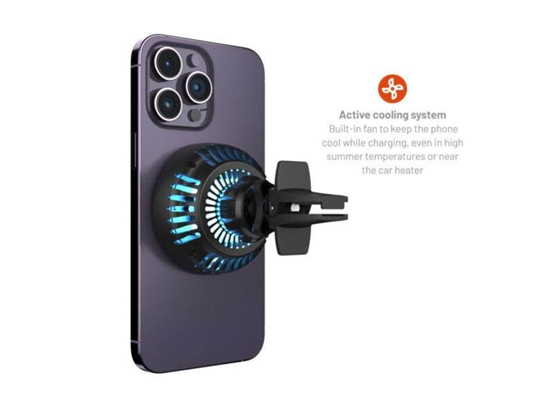 FIXED MagCool 15W Airvent Car Mount with Cooling - Black
