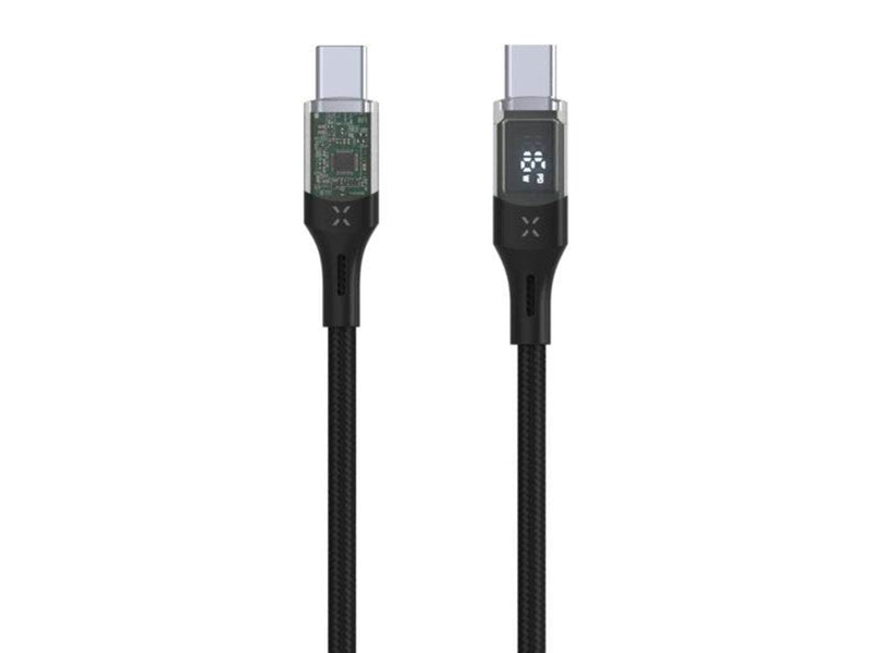 FIXED LED Charging Display USB-C/C 100W cable 1.2m - Black