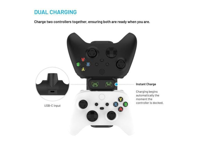 FIXED Dual Charger Xbox One S/X & Elite - Black - Wired - Microsoft Xbox One