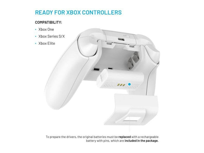 FIXED Dual Charger Xbox One S/X & Elite - White - Wired - Microsoft Xbox One
