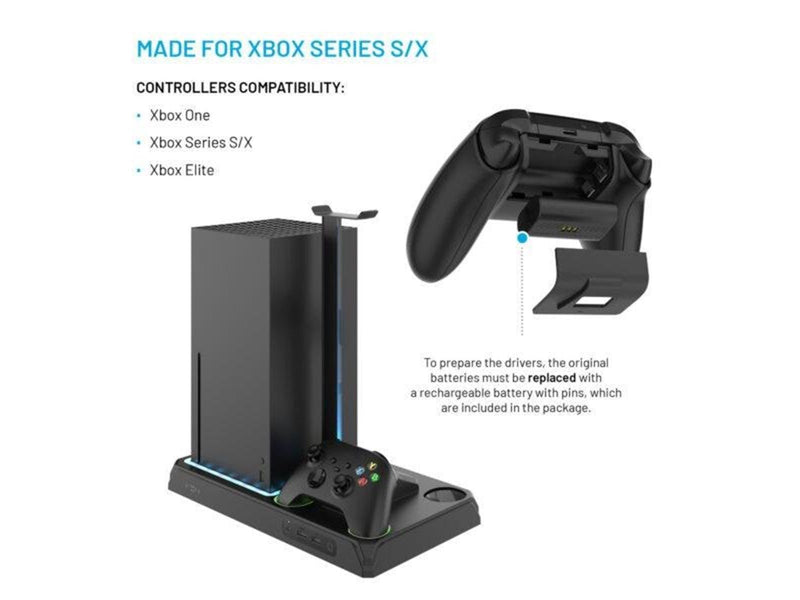 FIXED Docking Station for Xbox Series S/X - Black - Microsoft Xbox Series S