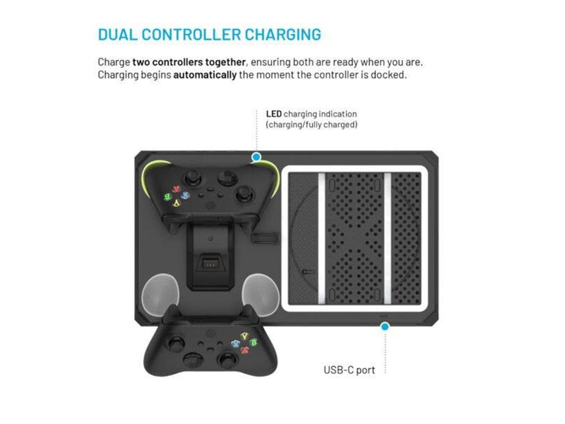 FIXED Docking Station for Xbox Series S/X - Black - Microsoft Xbox Series S