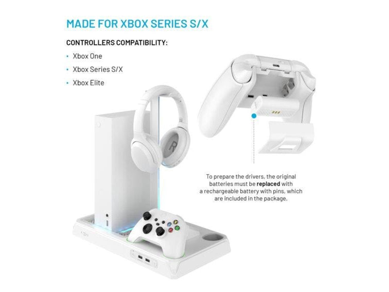 FIXED Docking Station for Xbox Series S/X - White - Microsoft Xbox Series S