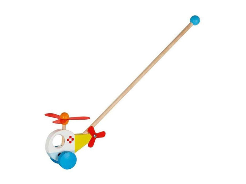 Goki Wooden Push Figure Helicopter