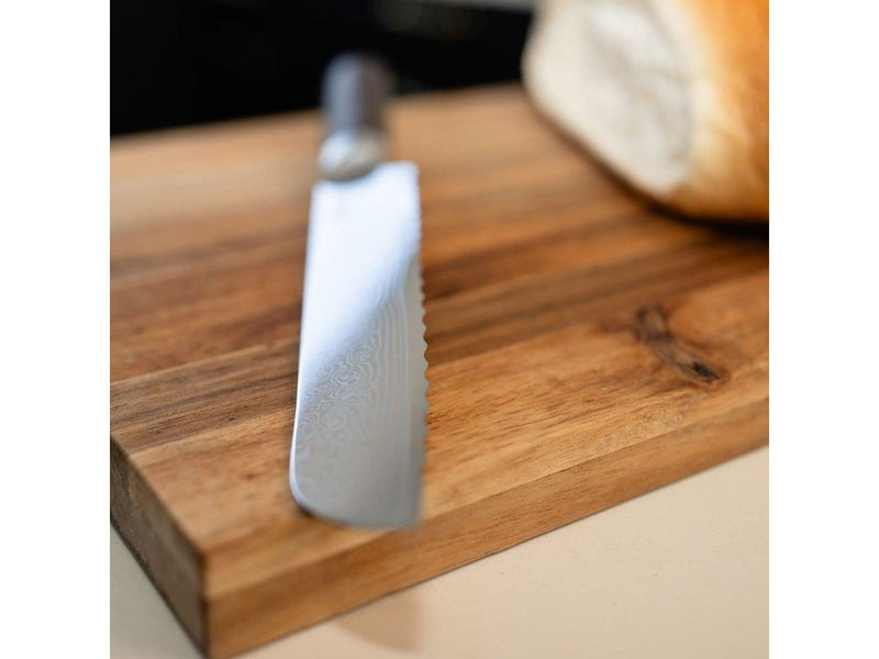 Sobczyk Damascus bread knife - 20 cm blade