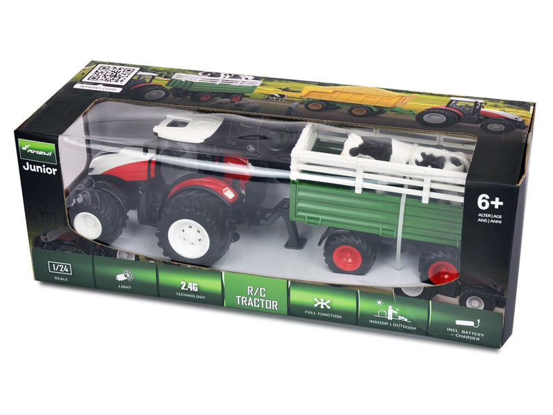 Amewi RC Tractor with Livestock Trailer 1:24 RTR