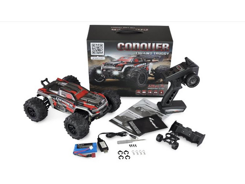 Amewi Conquer Race Truggy Brushed 4WD 1:16 RTR Red